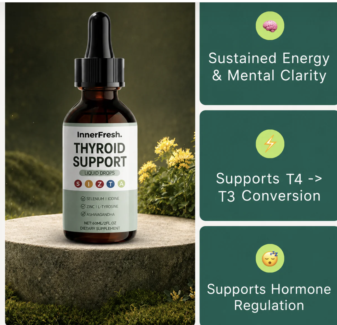 Thyroid Support - Natural Minerals Made in USA